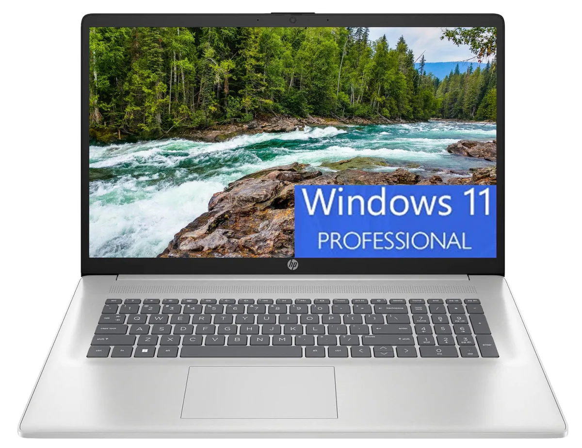 HP HP 17 Business Laptop 17.3" HD+ i3-1125G4 32GB 1TB PCIe SSD Windows 11 Pro Silver — product photo