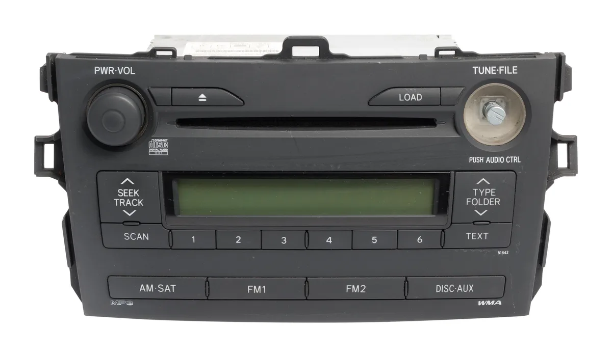 1 Factory Radio 1 Factory Radio 8612012B40 AM FM CD MP3 Receiver 2009 Corolla 51842 — product photo