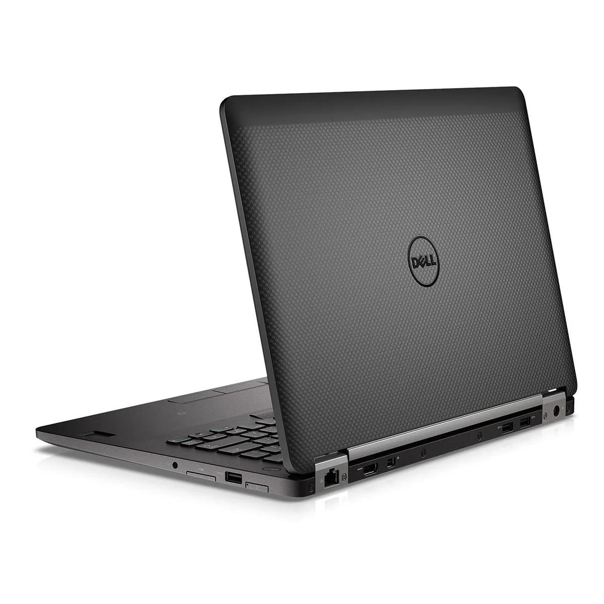 Black Dell Latitude E7470 14 inch laptop closed view
