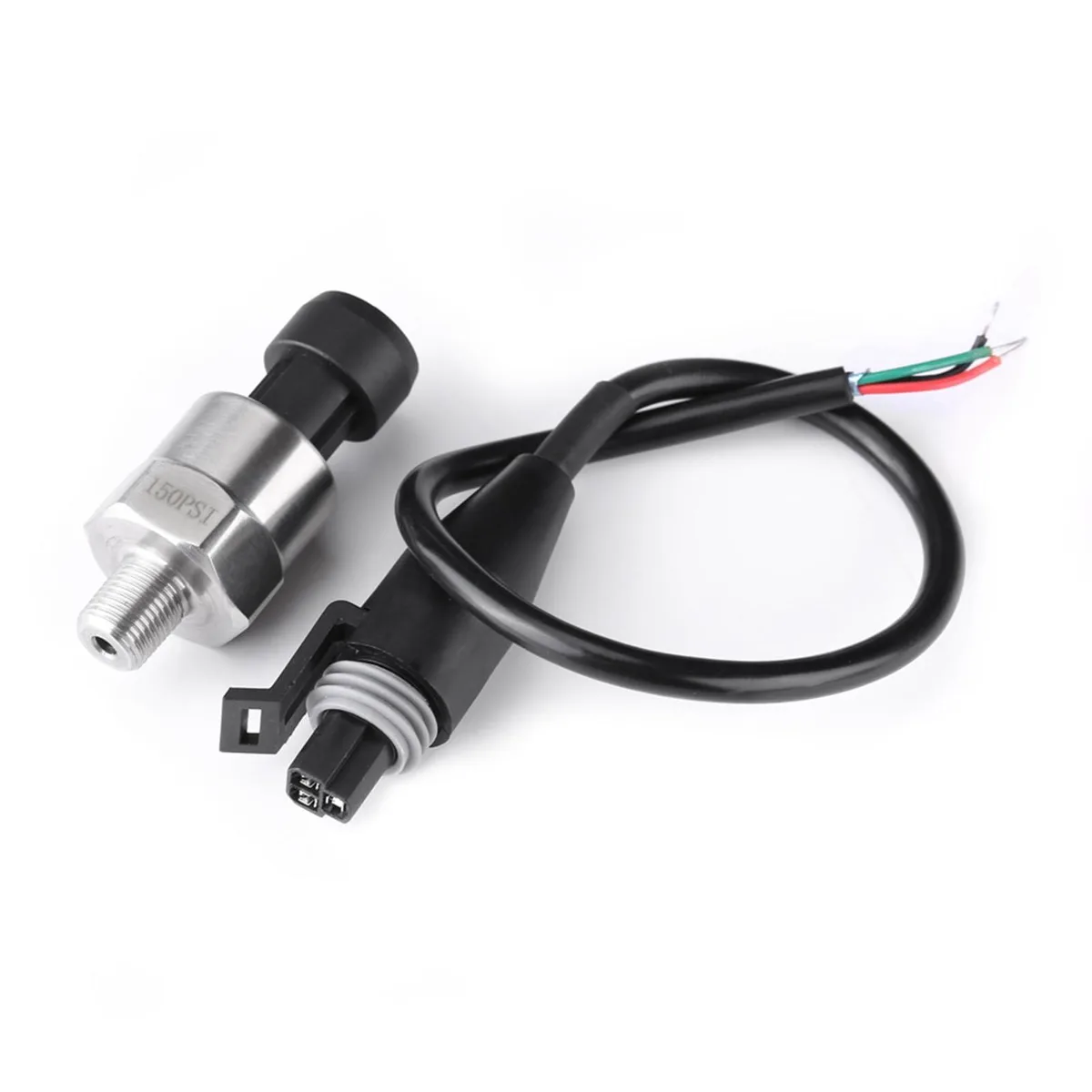 Stainless steel 150PSI pressure transducer sensor with 1/8NPT thread and connector harness