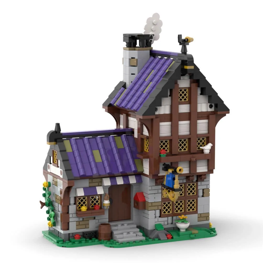 ZITIANYOUBUILD ZITIANYOUBUILD Medieval Tailor Shop 1341PCS Building Blocks Set — product photo