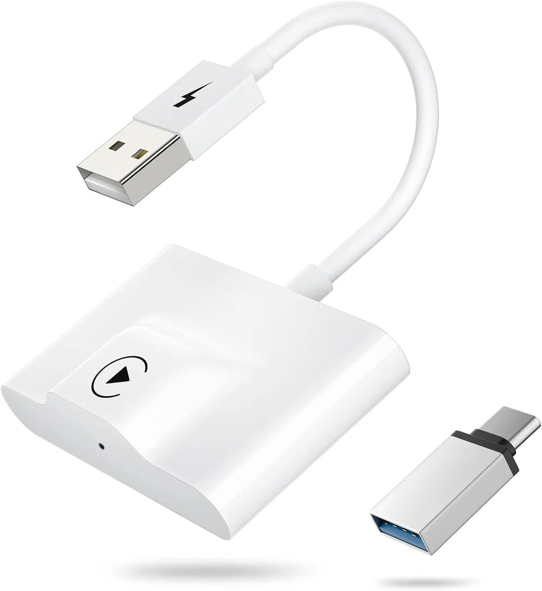 BONAEVER BONAEVER CarPlay Wireless Adapter White 2024 Upgrade — product photo