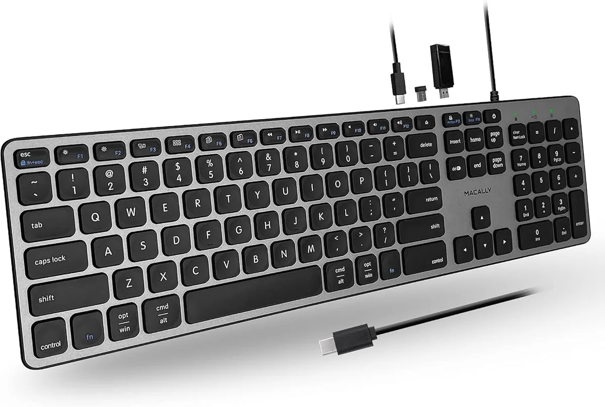 TUKO TUKO 87-key Gaming Keyboard with 2 USB-A and 1 USB-C ports — product photo