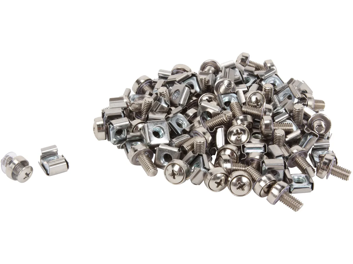 STARTECH STARTECH CABSCREWM6 M6 mounting screws and cage nuts 50 pack server accessory — product photo