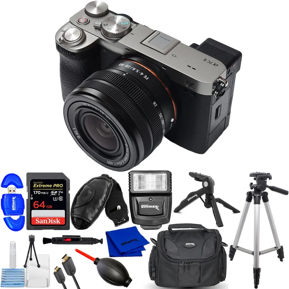 Sony Sony a7C II 33MP 28-60mm Silver 12PC Bundle — product photo