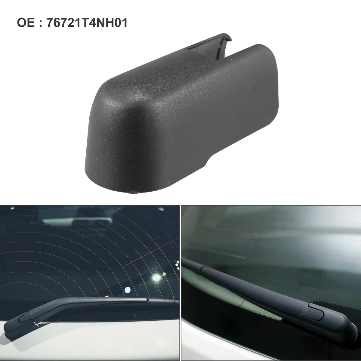 Unique-Bargains Unique-Bargains Rear Wiper Arm Cap for Honda Jade 2013-2022 Black 1 Pcs — product photo