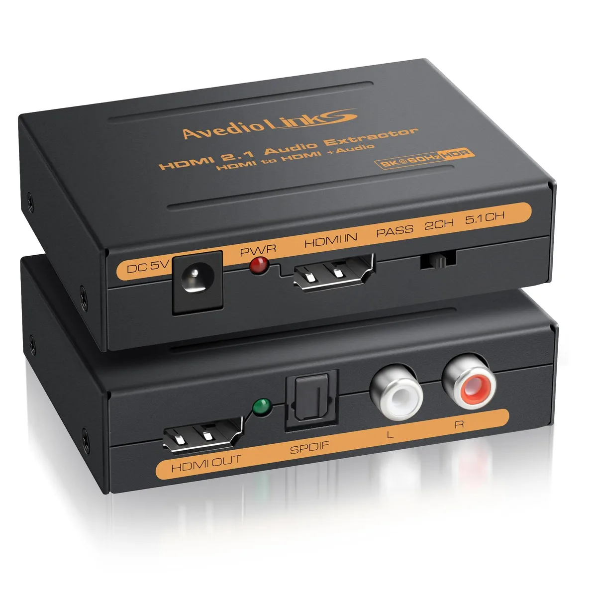 KEHIPI KEHIPI 8K 60Hz Black HDMI Audio Extractor Splitter — product photo