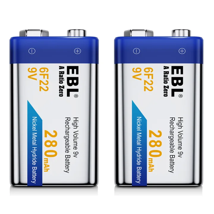 Shenzhen Lepower Electronics Co., Ltd Shenzhen Lepower Electronics Co., Ltd EBL LN-8171 9V 280mAh Ni-MH 2-pack — product photo