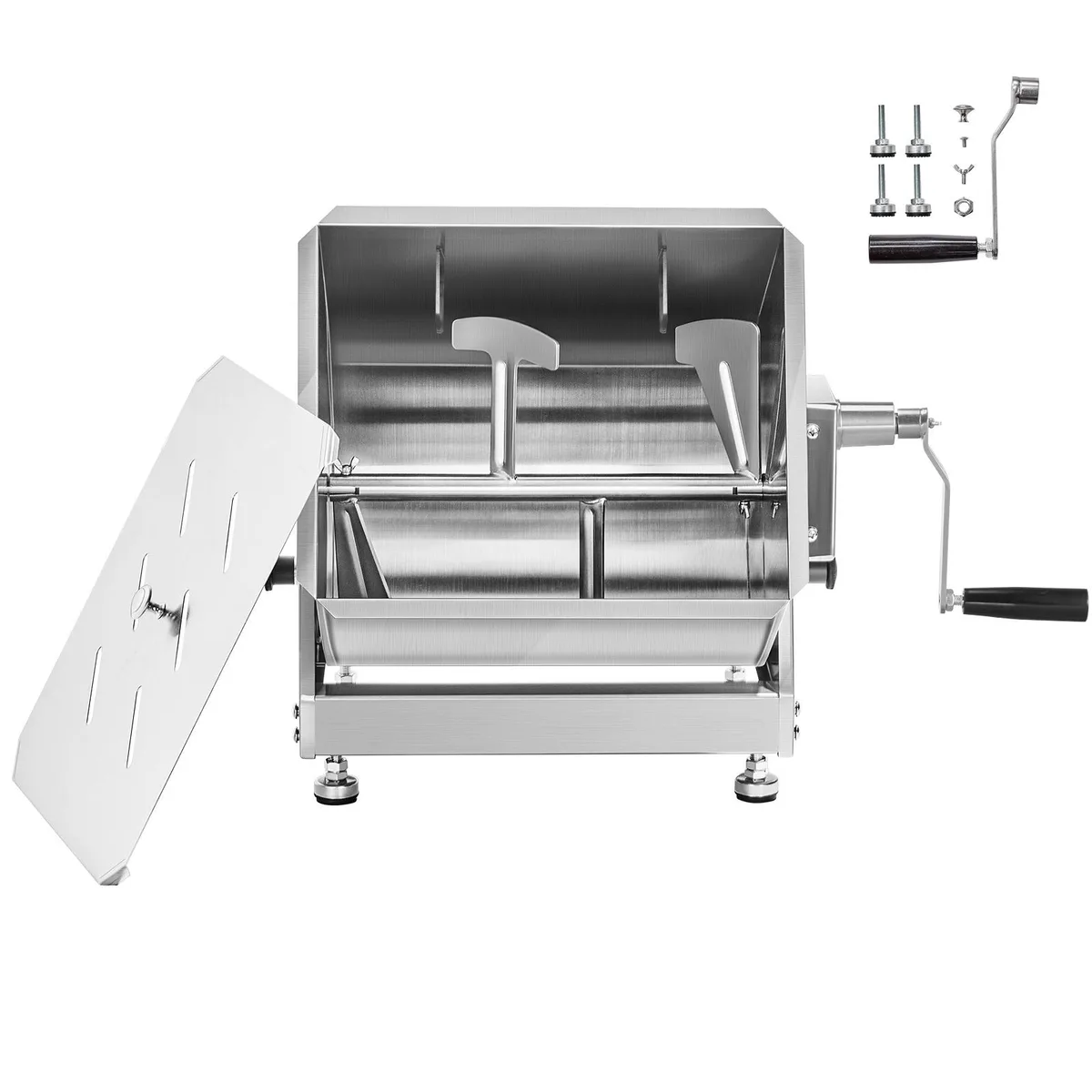 VEVOR VEVOR Manual Meat Mixer 30L Tilt Tank 30LBS SUS201 Stainless Steel — product photo