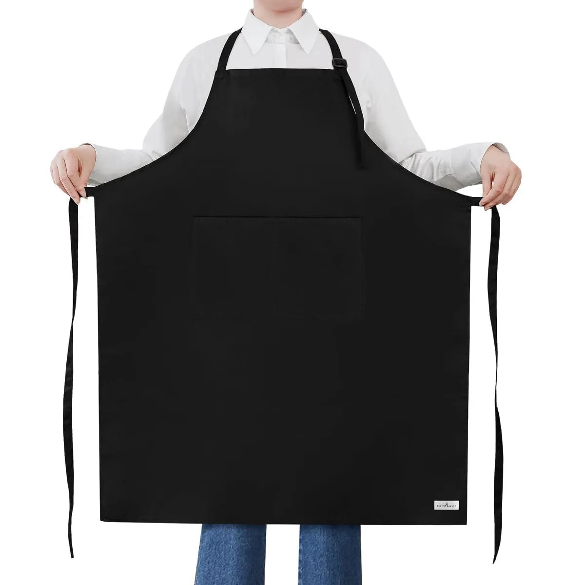 ROTANET Cooking Apron Extra Large 33.9"L x 27.6"W Waterproof 2 Pockets Adjustable — product photo