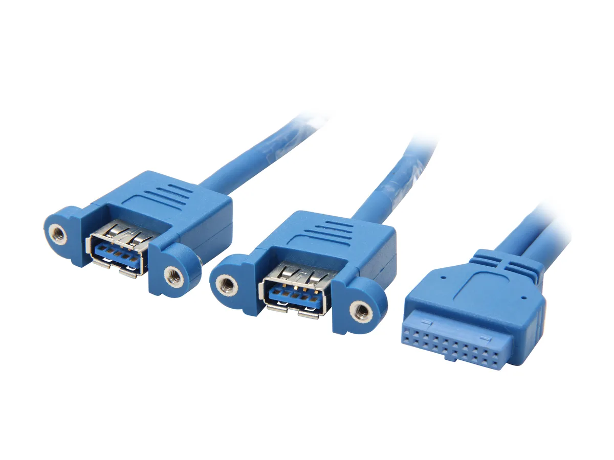 STARTECH STARTECH USB3SPNLAFHD 2-port panel-mount USB 3.0 cable — product photo