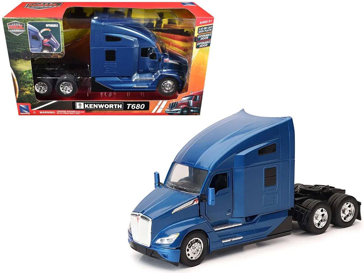 New Ray Toys New Ray Toys Kenworth T680 Blue Metallic 1/32 Diecast Truck — product photo