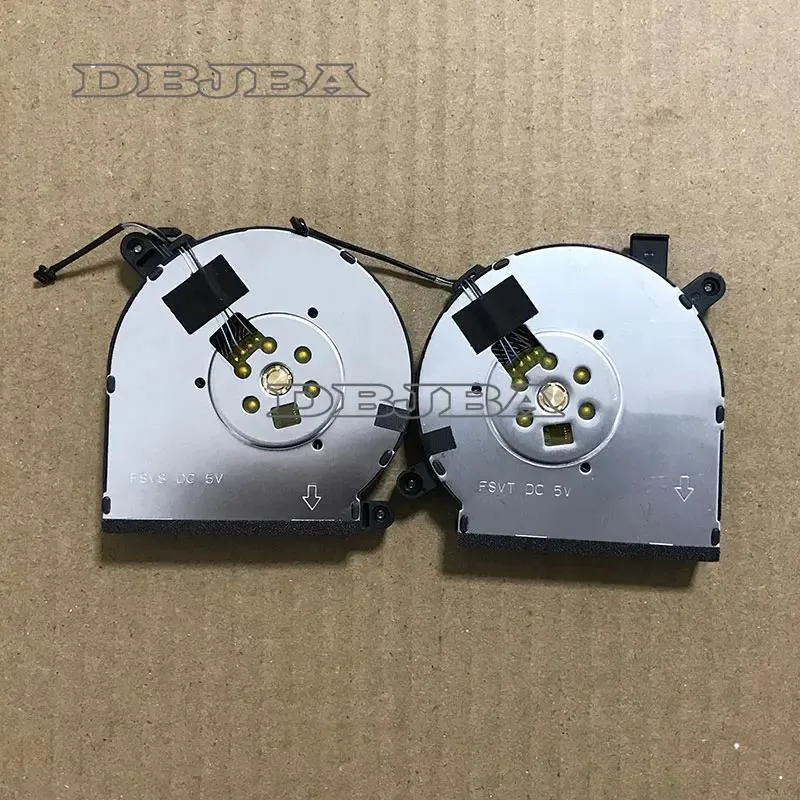 Two black laptop cooling fans side by side on a flat pad