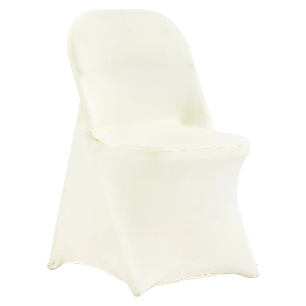 VEVOR VEVOR Stretch Spandex Folding Chair Covers 30PCS Ivory White — product photo