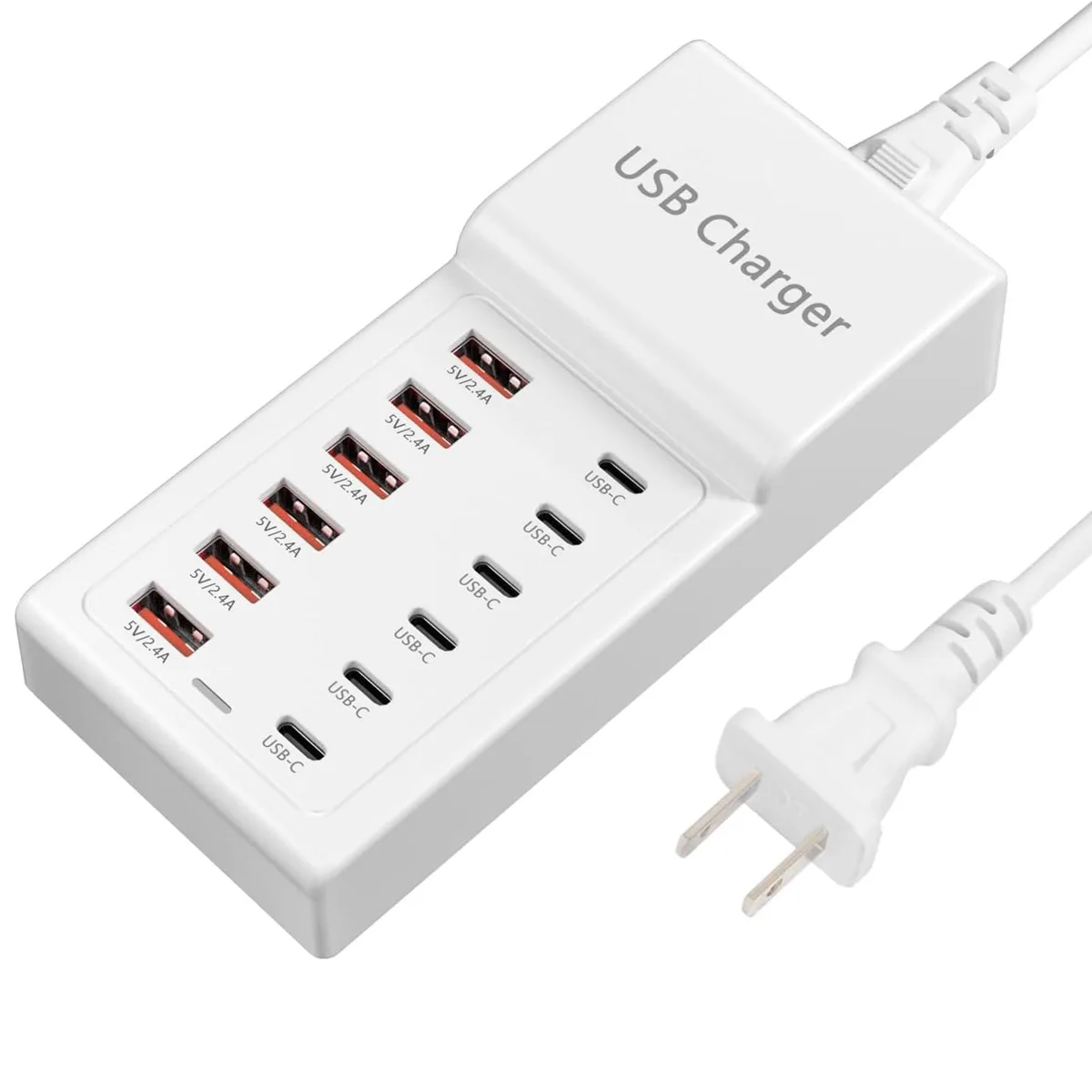 KEHIPI KEHIPI Yili-12USB01 12-Port USB Charger 50W 6C+6A White — product photo