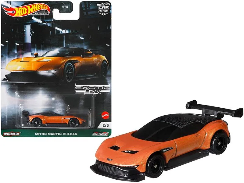 Hot Wheels Hot Wheels Aston Martin Vulcan Orange Metallic Exotic Envy Series vehicle GRJ77 — product photo