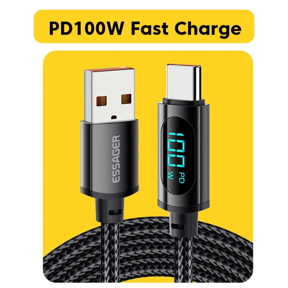 ESTONE ESTONE Essager XR USB-C Cable 100W LED 6.6ft — product photo