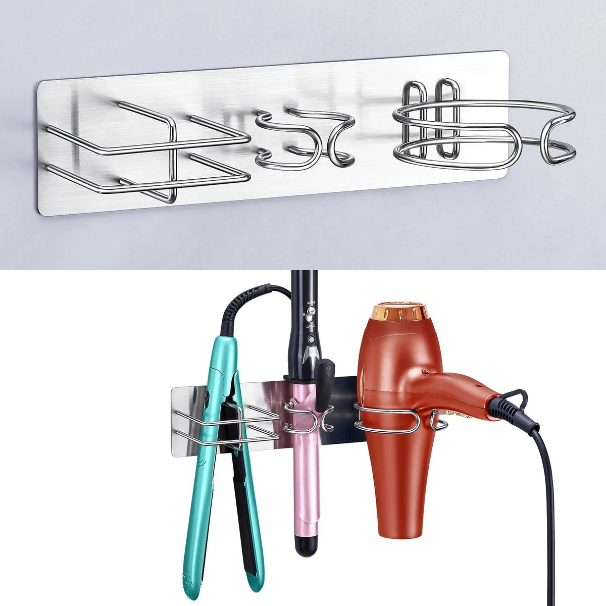  Oukimly 3-in-1 Hair Tool Organizer Silver 10.83 in — product photo