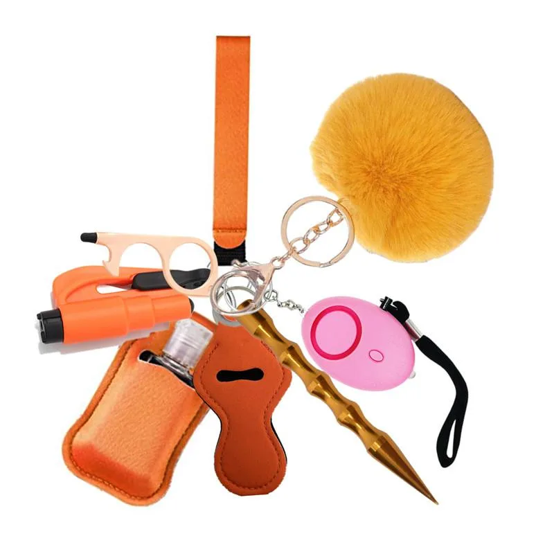 PUEZOKLY PUEZOKLY Self Defense Keychain Set Orange 9pcs — product photo