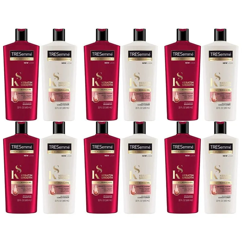 Tresemme Tresemme TRESE-HAI-6PK-2 Keratin Smooth Shampoo &amp; Conditioner 6-Pack skin care — product photo