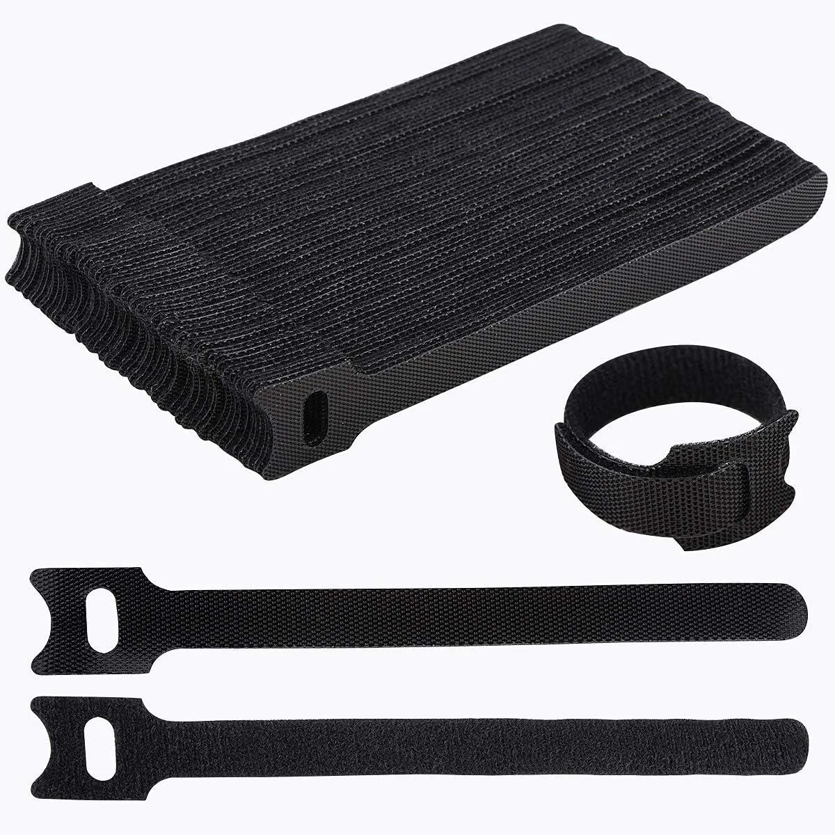 Corn Electronics Corn Electronics 60PCS 6 Inches Reusable Cable Ties Black — product photo