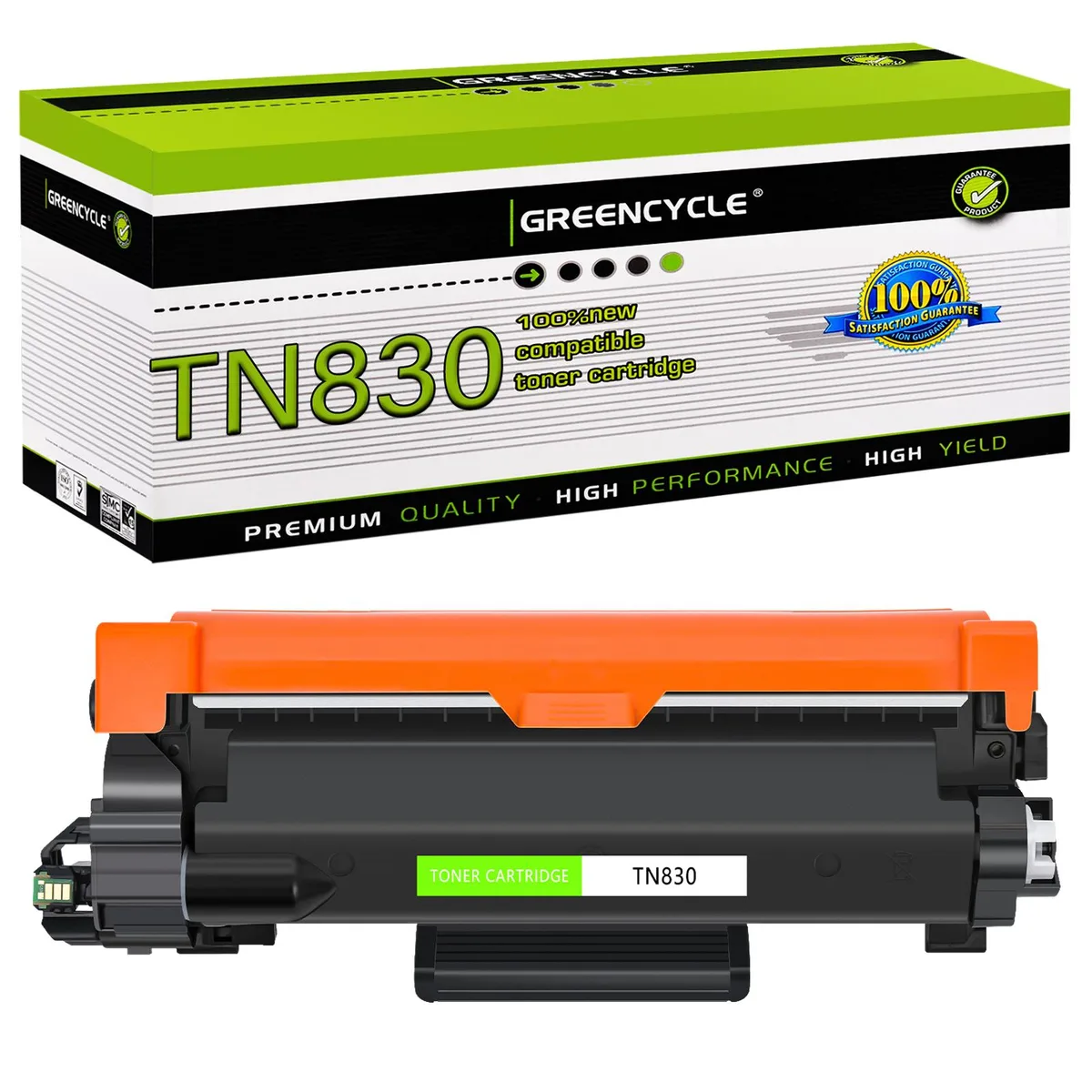 GREENCYCLE GREENCYCLE Compatible Black Toner Cartridge TN830 XL 1200 Pages — product photo