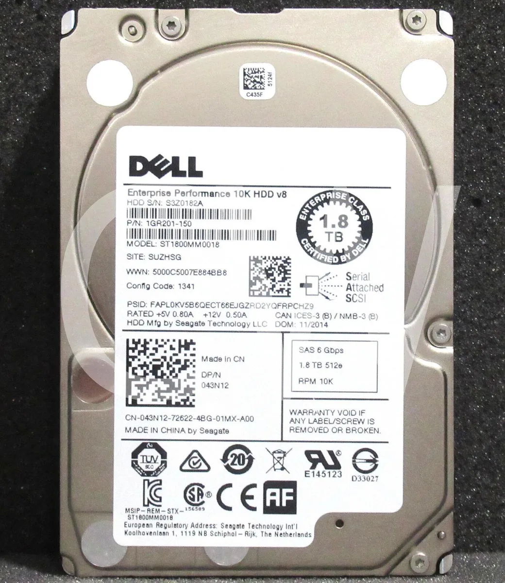Seagate Seagate ST1800MM0018 43N12 1.8TB 10000RPM SAS 2.5" internal hard drive — product photo