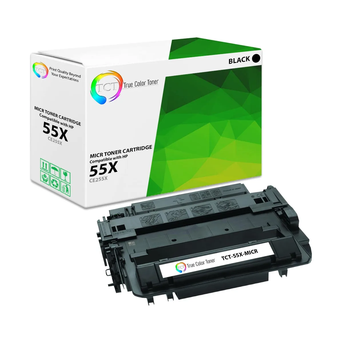 True Color Toner True Color Toner CE255X 55X MICR Toner Cartridge Black 12500 Pages — product photo