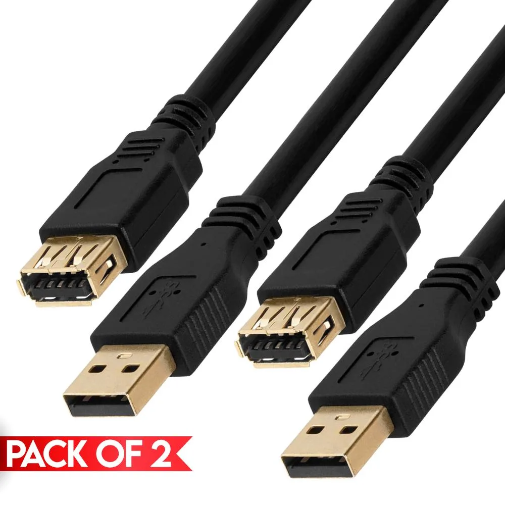 CMPLE CMPLE USB 3.0 Extension Cable A-Male to A-Female 10 ft 2-Pack — product photo