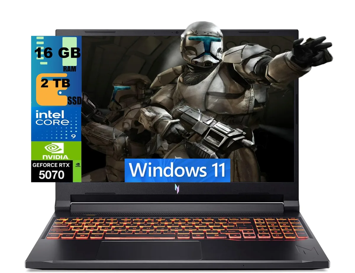 Acer America Acer Nitro V 16 gaming laptop Core 9 270H RTX 5070 16GB 512GB 180Hz — product photo