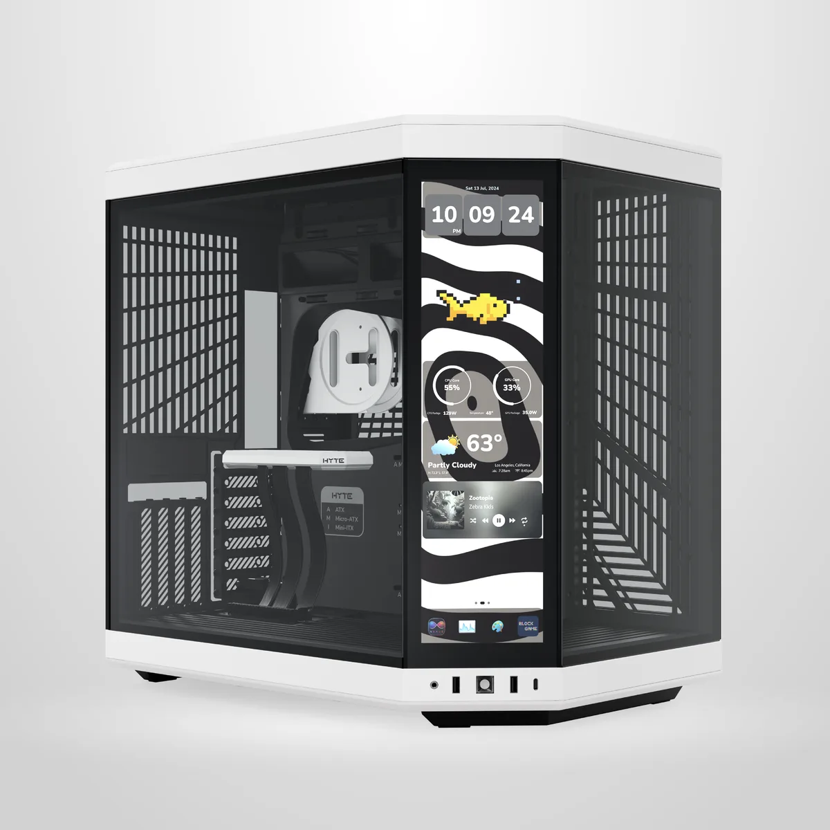 HYTE HYTE Y70 Touch Infinite CS-HYTE-Y70TTI-WB PC case Panda — product photo