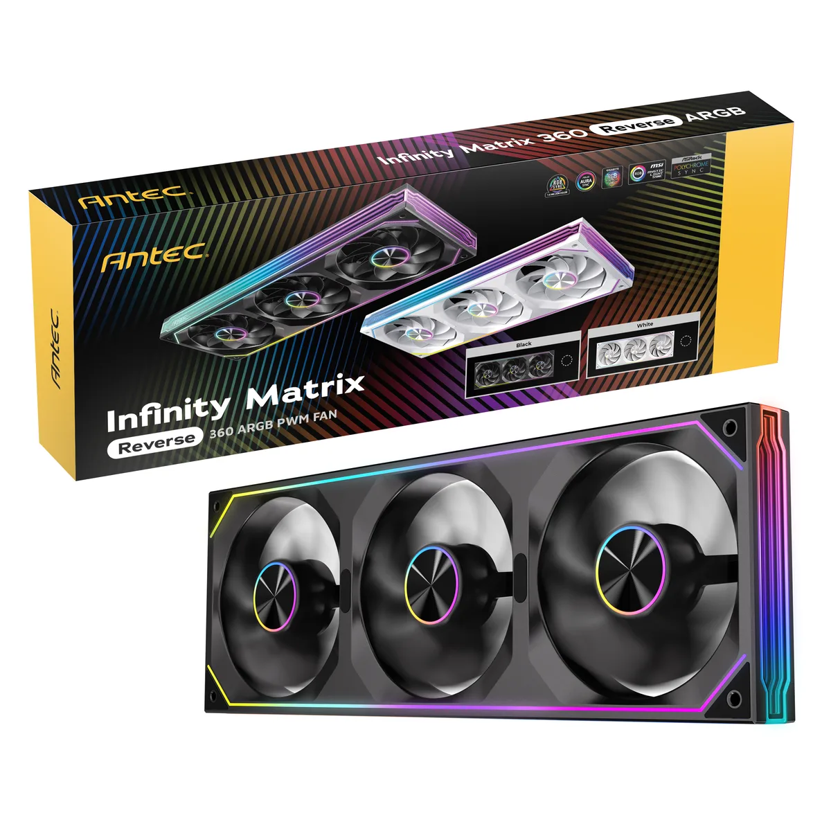 Antec Antec Infinity Matrix 360 Reverse ARGB case fan 360mm 1800 RPM — product photo