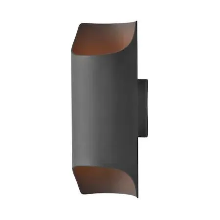 Two-light LED outdoor fixture in architectural bronze finish, 5.75 inches wide
