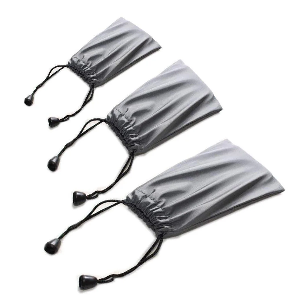 No Sew No Sew LW0069 Waterproof Drawstring Bag Set 3 PCS 10x16 10x20 10x27 cm Grey — product photo