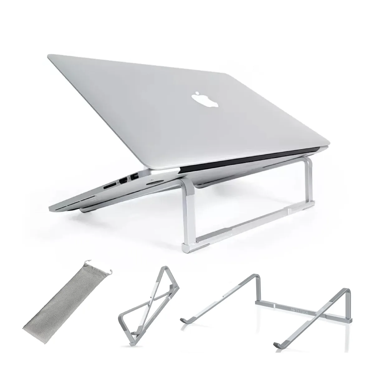 No Sew No Sew portable laptop stand 13-18" aluminium grey — product photo