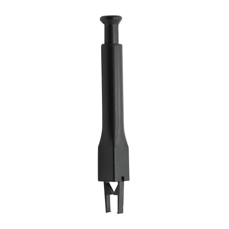 Black plastic keycap puller, 160mm long, wire-loop ends, textured handle