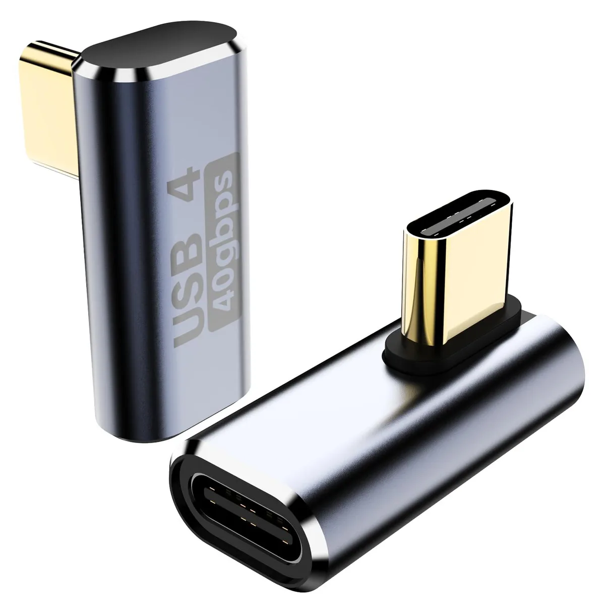BUCIER BUCIER 90° USB-C 240W Male-Female Adapter 2-Pack — product photo