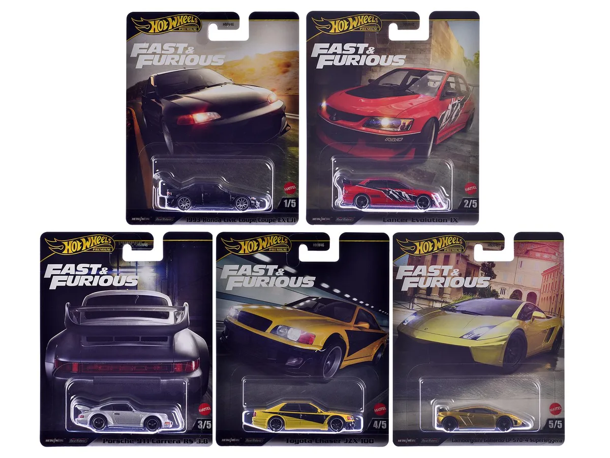 Hot Wheels Hot Wheels Fast &amp; Furious 2025 5 piece Set M Diecast Model Cars — product photo