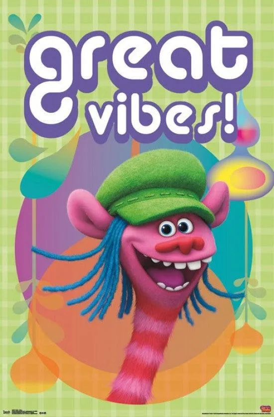 Posterazzi Trolls Vibes poster print 22 by 34 inches on heavy paper