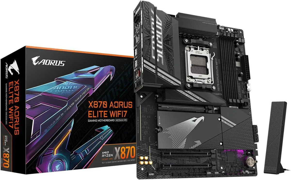 GIGABYTE GIGABYTE X870 AORUS ELITE WIFI7 EZ-Latch AMD motherboard — product photo