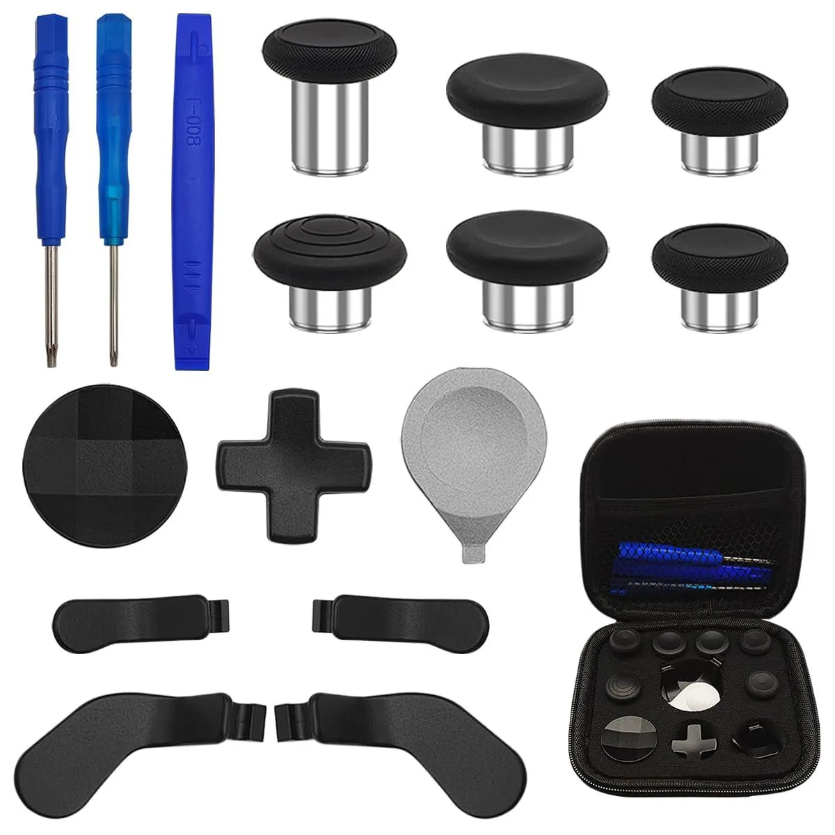 Werleo Werleo 17 in 1 Metal Thumbsticks Kit for Xbox Elite Series 2 1797 Black — product photo