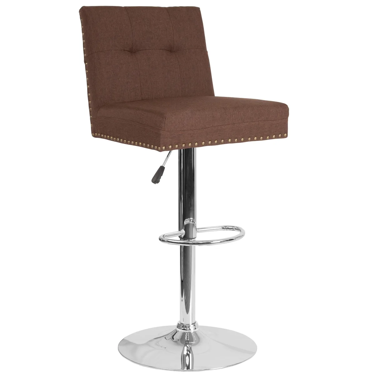 Flash Furniture Flash Furniture DS-8411-BRN-F-GG barstool brown fabric adjustable height 25-34 — product photo