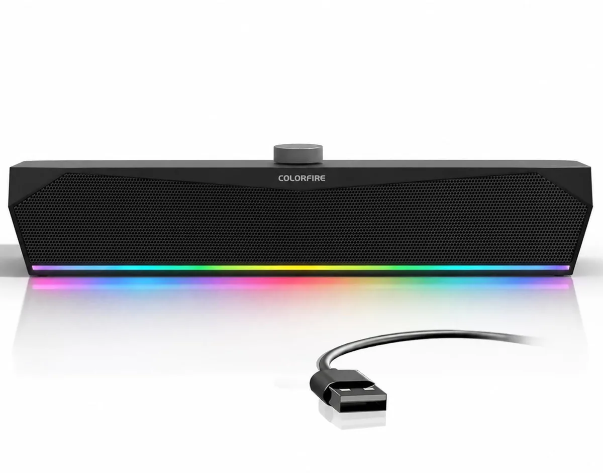  ColorFire USB Soundbar Speaker 5W RGB Black 16.0 in — product photo