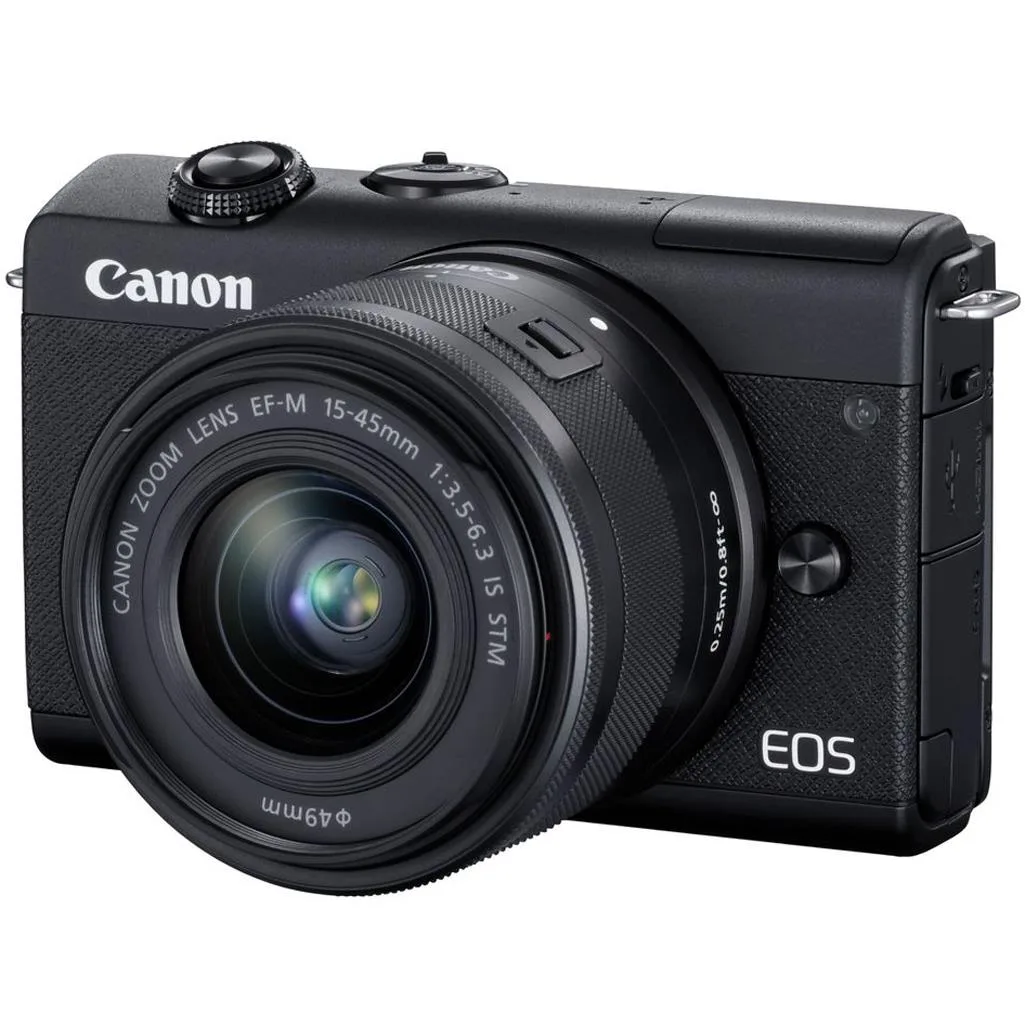 Canon Canon 3699C009 EOS M200 compact mirrorless camera 15-45mm lens black — product photo