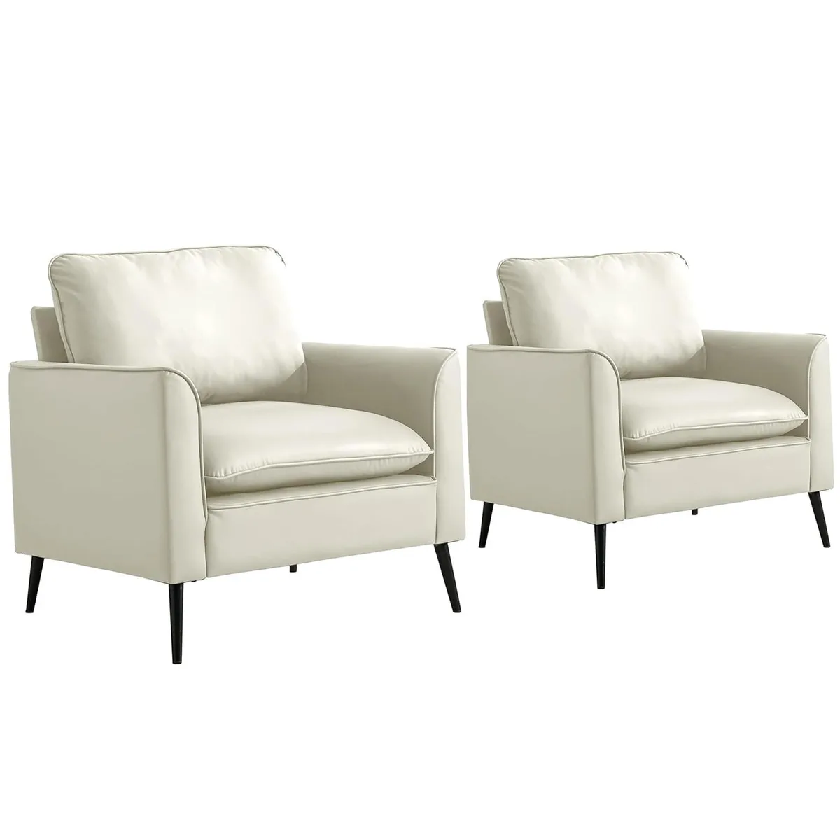 tuphen tuphen Cat Paw Leather Sofa 2PC Cream White — product photo