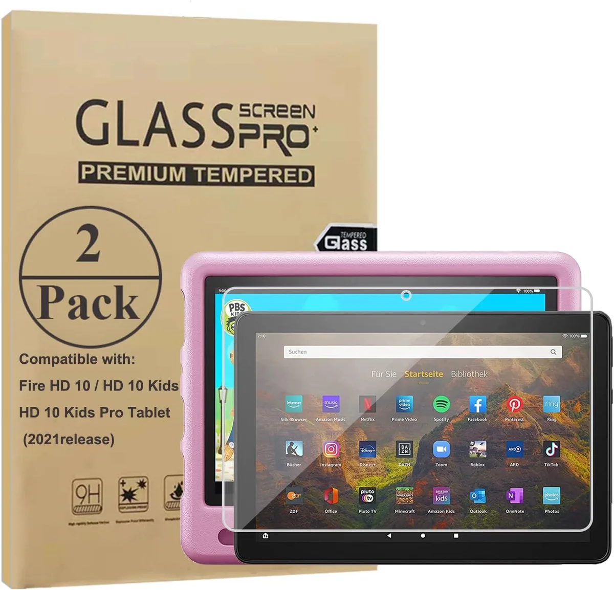Leelbox Leelbox Screen Protector 10 Kids/Pro 2021 2023 .3mm 2 Pack — product photo