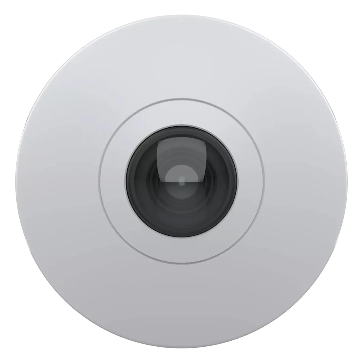 White indoor mini dome network camera with compact rounded form factor