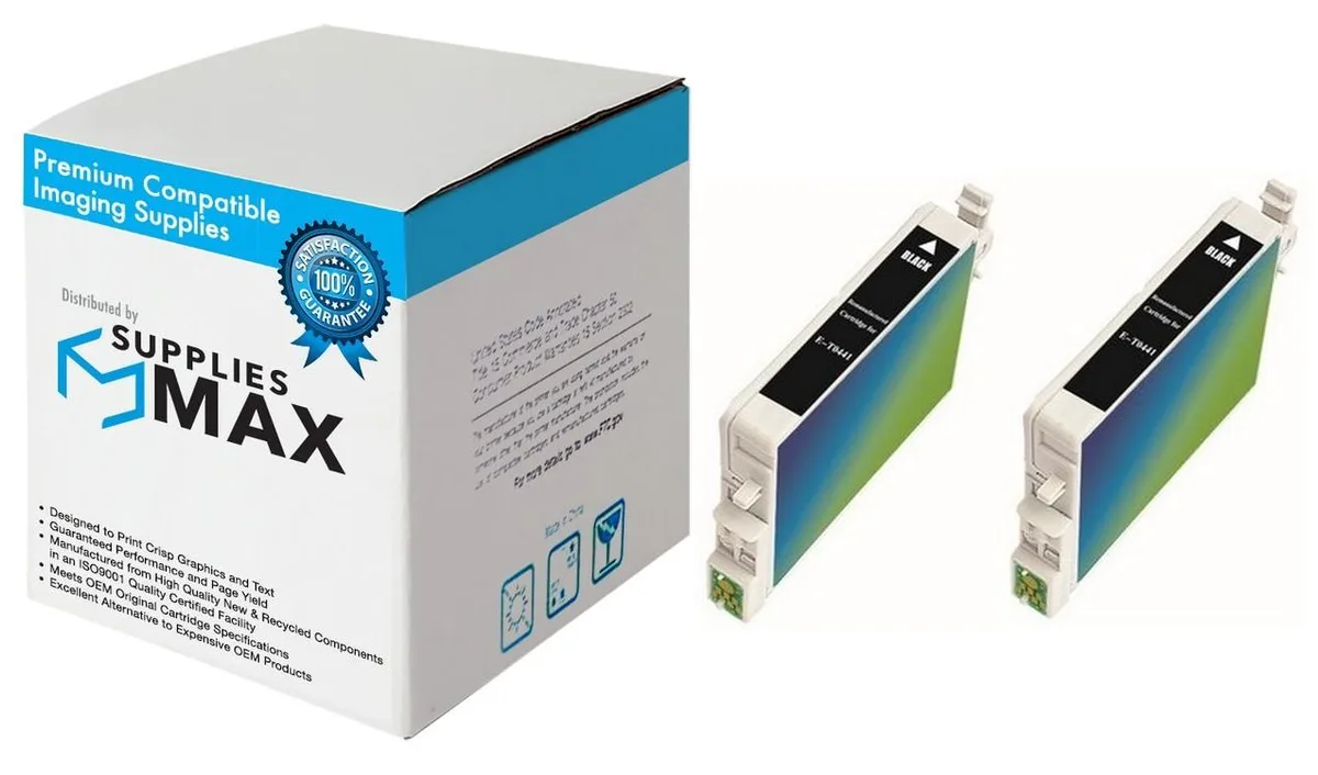 SuppliesMax SuppliesMax T044120-D1 Black Inkjet Cartridge 2-Pack 400 Pages — product photo