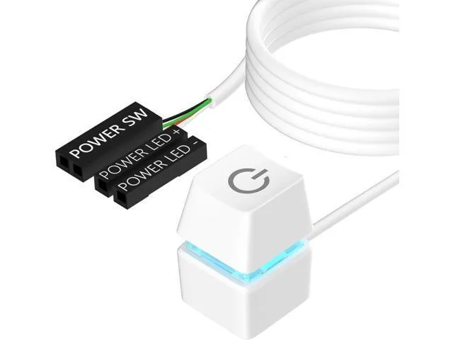 Manw Manw External PC Power Button 65 inch ATX White — product photo