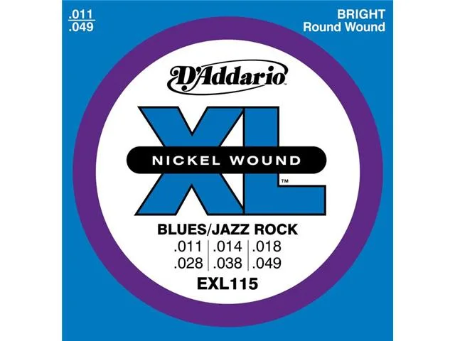 D'Addario D'Addario EXL115 Nickel Wound Electric Guitar Strings 3-Pack accessory — product photo
